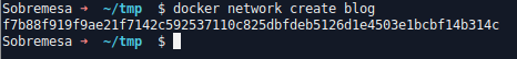 docker network create
